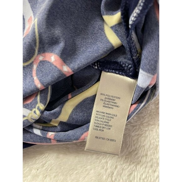 Rafaella Small Belt Chain Print Blouse Tie Side - Picture 11 of 11